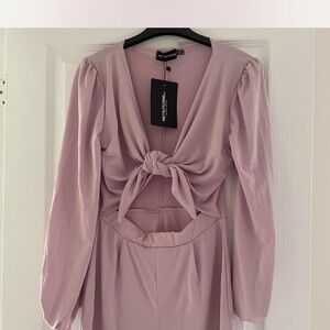 PrettyLittleThing‎ Dusty Pink Long Sleeve Jumpsuit